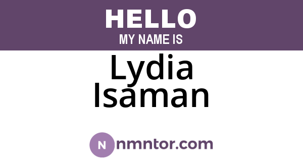 Lydia Isaman