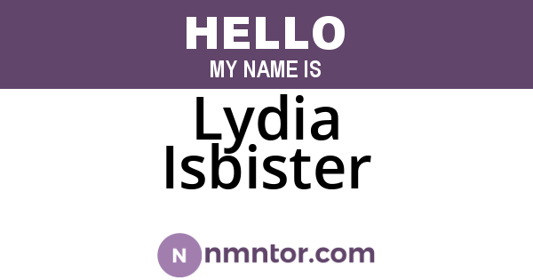 Lydia Isbister