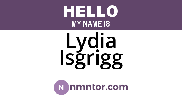 Lydia Isgrigg