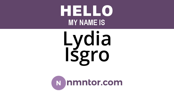 Lydia Isgro