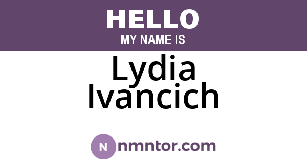 Lydia Ivancich