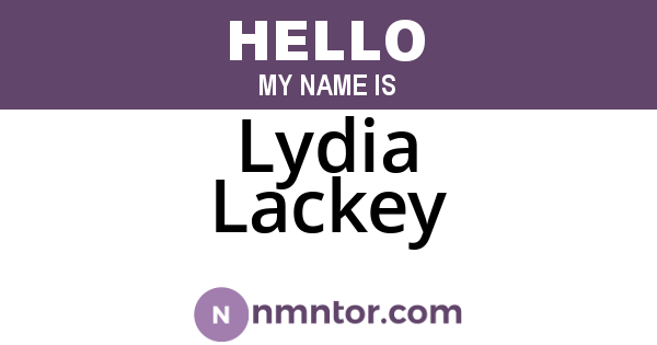 Lydia Lackey