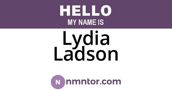 Lydia Ladson