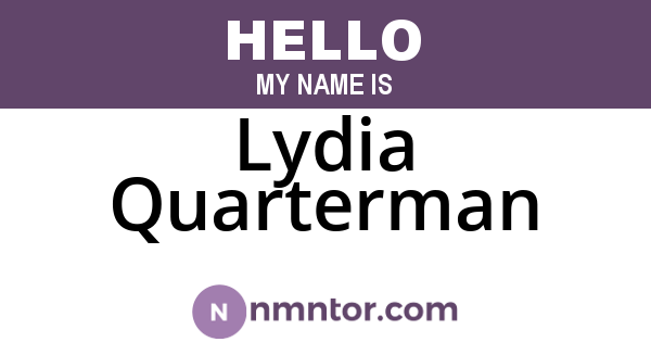 Lydia Quarterman