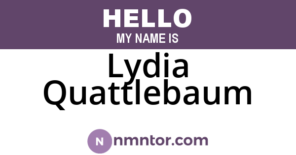 Lydia Quattlebaum