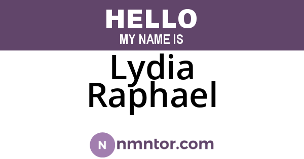 Lydia Raphael