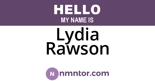 Lydia Rawson