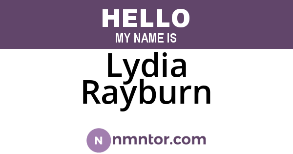 Lydia Rayburn