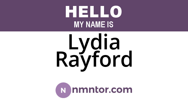 Lydia Rayford