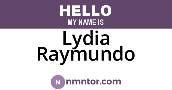 Lydia Raymundo