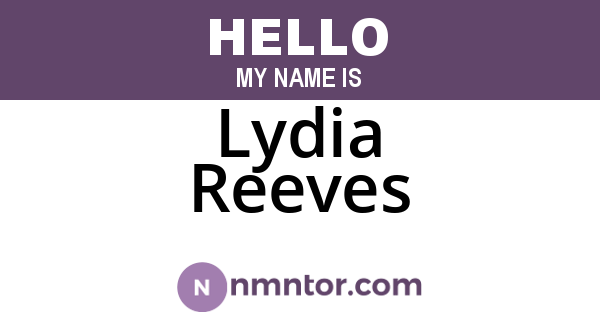 Lydia Reeves