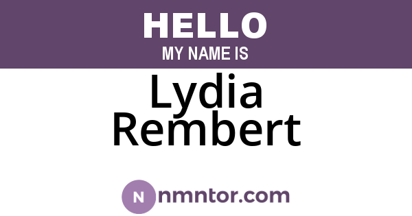 Lydia Rembert
