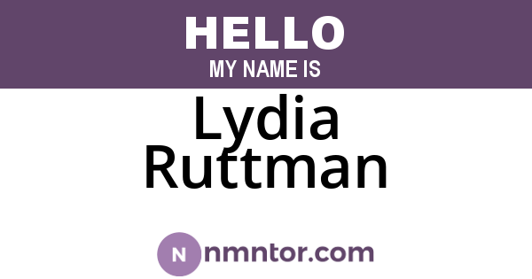 Lydia Ruttman