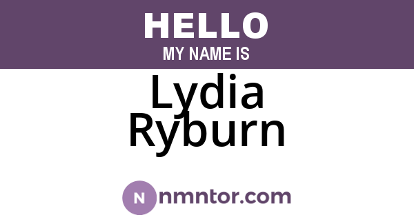 Lydia Ryburn