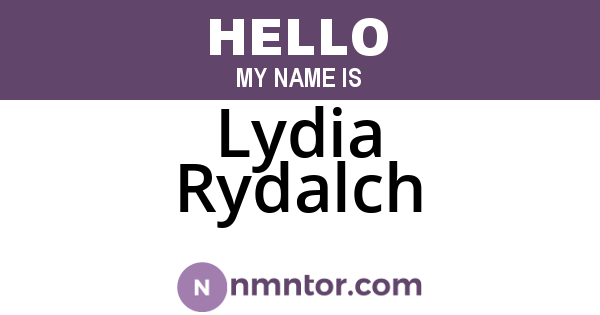 Lydia Rydalch