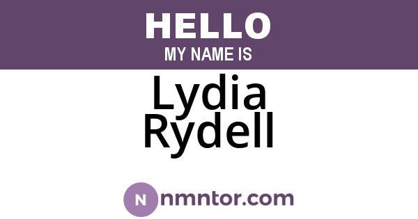 Lydia Rydell