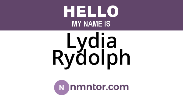 Lydia Rydolph