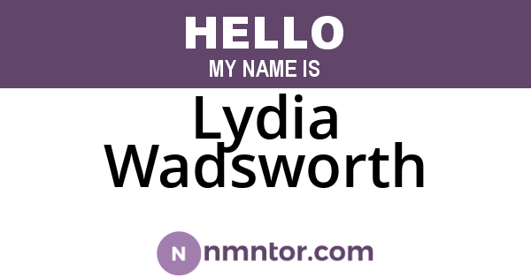 Lydia Wadsworth