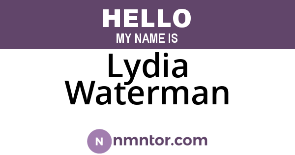 Lydia Waterman