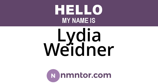 Lydia Weidner