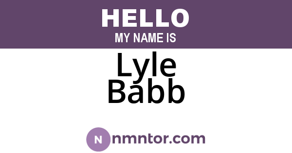 Lyle Babb