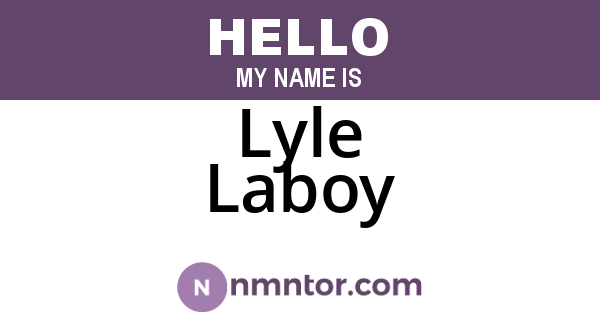 Lyle Laboy