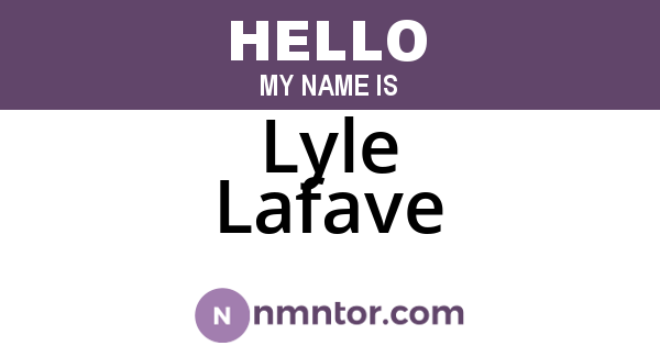 Lyle Lafave