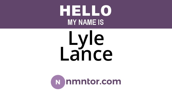 Lyle Lance