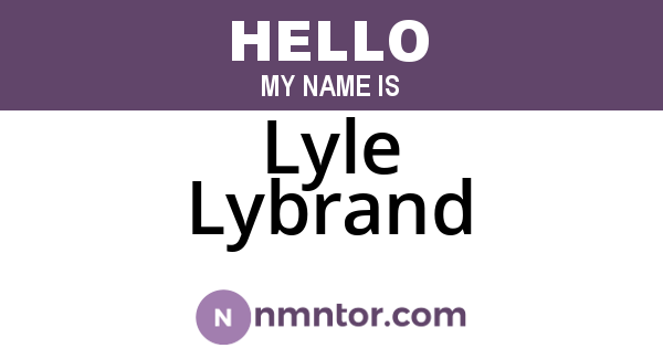 Lyle Lybrand