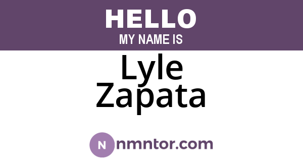Lyle Zapata