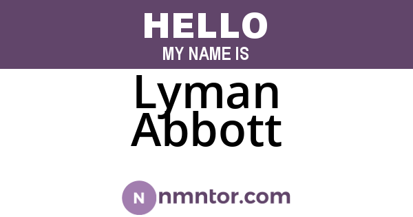 Lyman Abbott