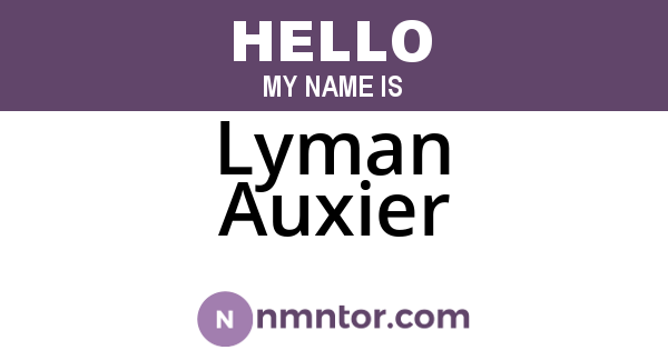 Lyman Auxier