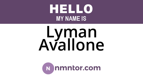 Lyman Avallone