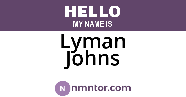 Lyman Johns
