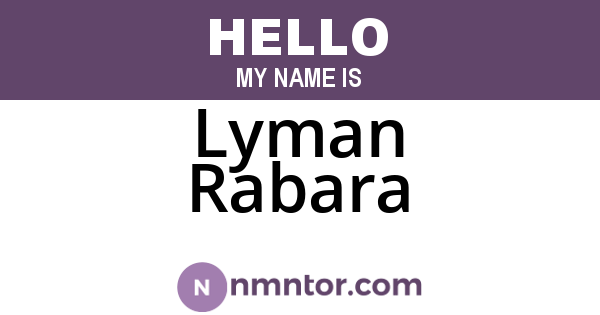 Lyman Rabara