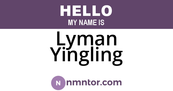 Lyman Yingling