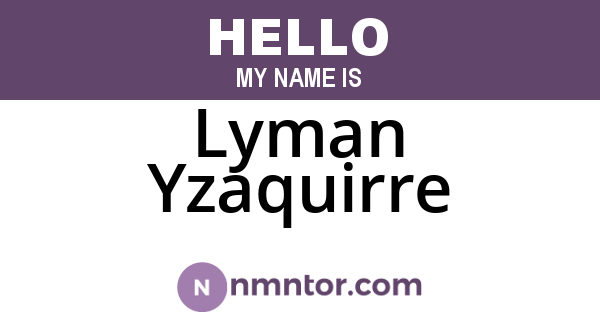 Lyman Yzaquirre
