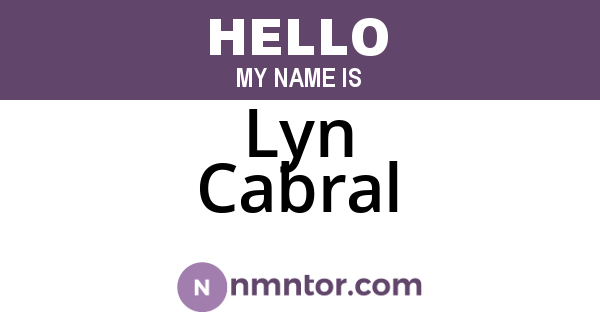 Lyn Cabral