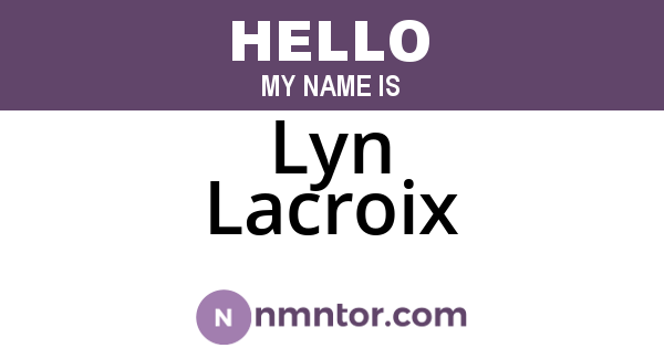Lyn Lacroix