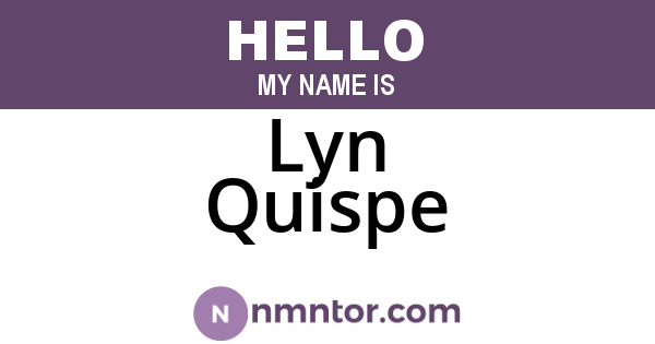 Lyn Quispe