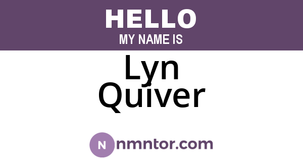Lyn Quiver