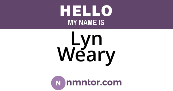 Lyn Weary