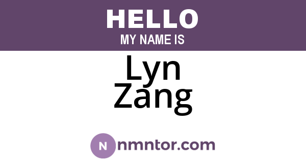 Lyn Zang