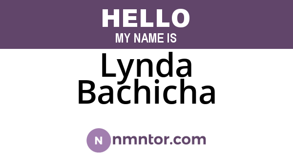 Lynda Bachicha