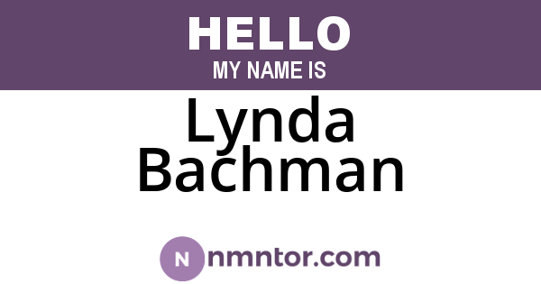 Lynda Bachman