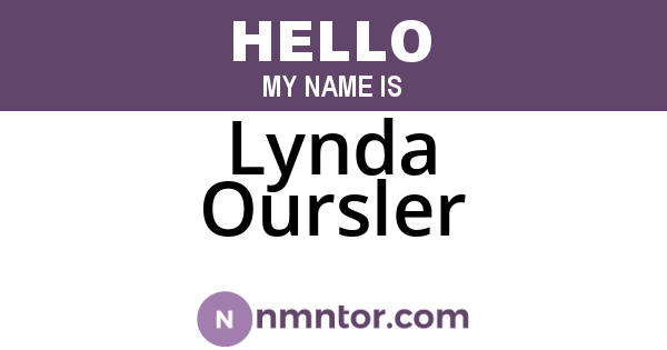 Lynda Oursler