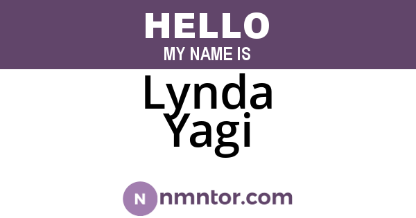 Lynda Yagi