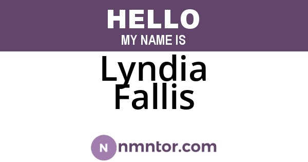 Lyndia Fallis