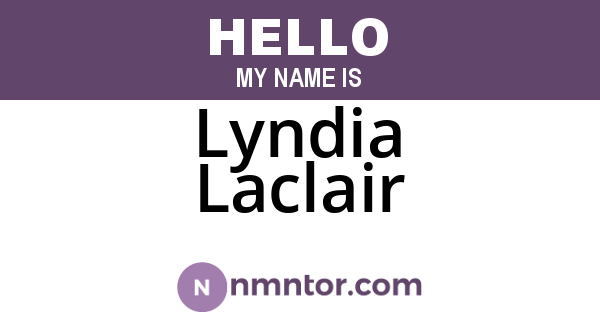 Lyndia Laclair