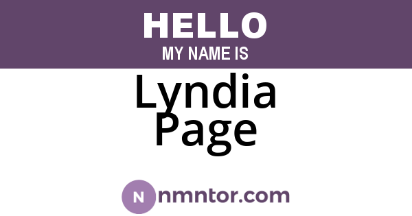 Lyndia Page